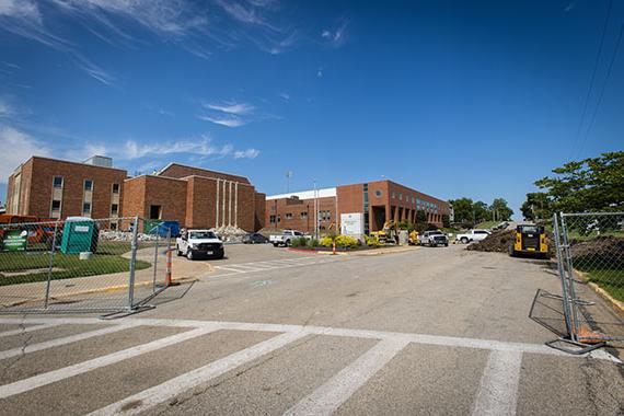 The redesign of a crosswalk at College Avenue will coincide with Northwest's renovation of Martindale Hall. (Photo by Lauren Adams/Northwest Missouri State University)